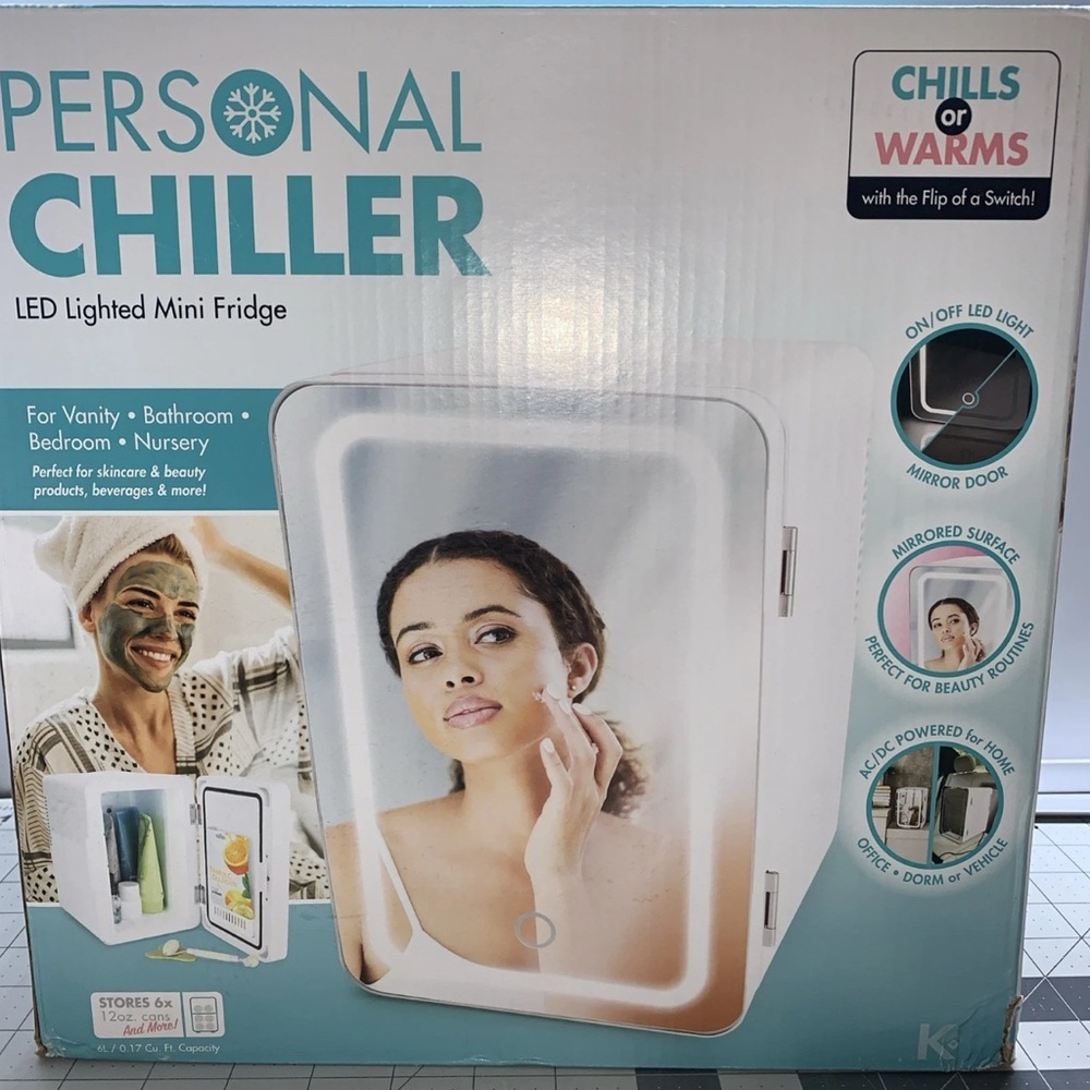 Personal Chiller LED Lighted Mini Fridge